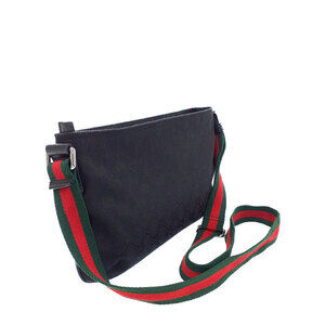 Gucci Messenger GG Canvas Strap Bag Web Brown